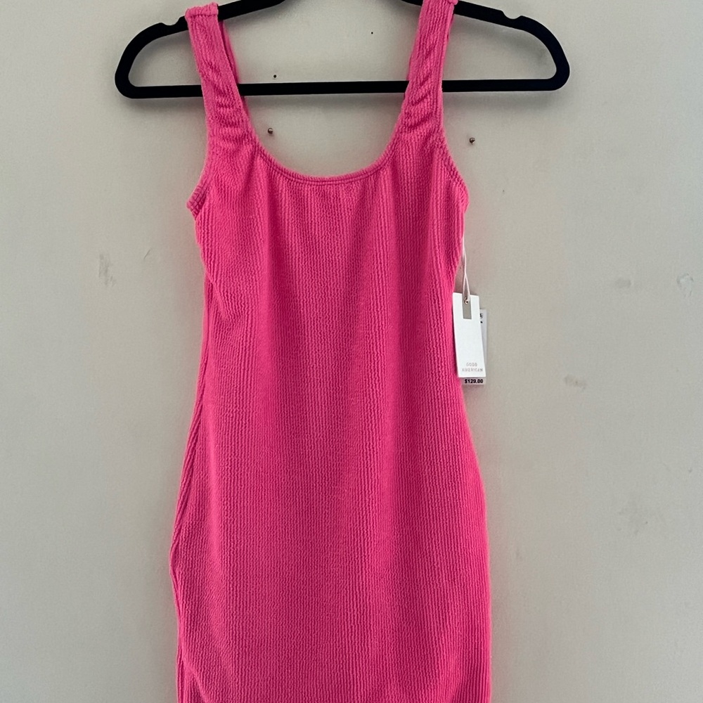 Good American Pink Sleeveless Dress